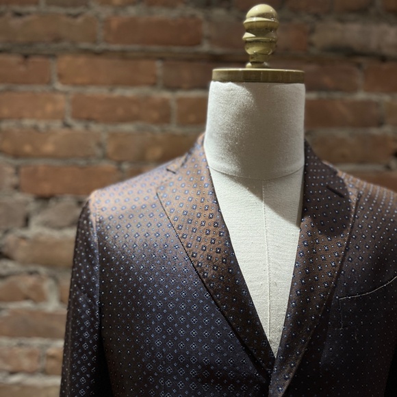 Dsquared2 100% Silk Geometric Jacquard Blazer - Picture 2 of 10